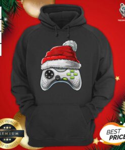 Video Game Controller Santa Hat Christmas ShirtOriginal Video Game Controller Santa Hat Christmas Hoodie - Design By Teeshirtbear.com