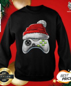 Video Game Controller Santa Hat Christmas ShirtOriginal Video Game Controller Santa Hat Christmas Sweatshirt - Design By Teeshirtbear.com