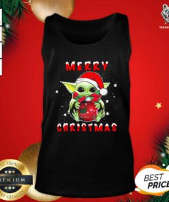 Baby Yoda Hat Santa Happy Merry Christmas 2020 Tank Top - Design By Teeshirtbear.com