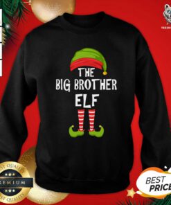 Big Brother Elf Matching Family Christmas Party Pajama Sweatshirt - Design By Teeshirtbear.com