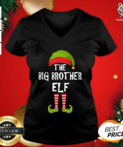 Big Brother Elf Matching Family Christmas Party Pajama V-neck - Design By Teeshirtbear.com