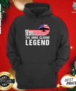 Dad The Man The Myth Hang Gliding Legend Us Flag Hoodie - Design By Teeshirtbear.com