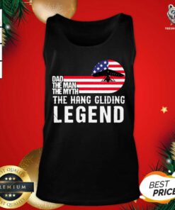 Dad The Man The Myth Hang Gliding Legend Us Flag Tank Top - Design By Teeshirtbear.com
