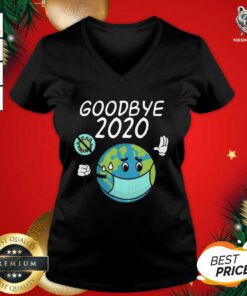 Earth Mask Goodbye 2020 V-neck - Design By Teeshirtbear.com