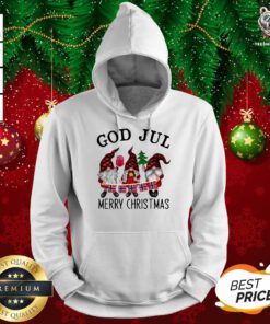 Gnomes God Jul Merry Christmas Hoodie - Design By Teeshirtbear.com