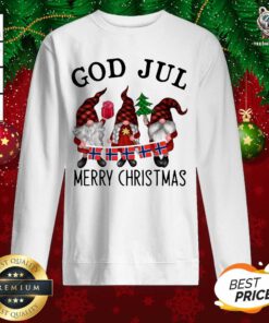 Gnomes God Jul Merry Christmas Sweatshirt - Design By Teeshirtbear.com