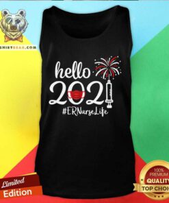 Hello 2021 ER Nurse Life Quarantine New Year Tank Top - Design By Teeshirtbear.com