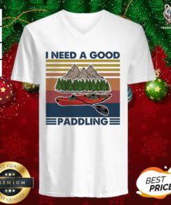 I Need A Good Paddling Moutain Rowing Vintage V-neck - Design By Teeshirtbear.com