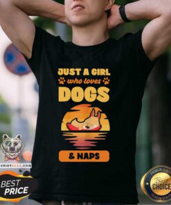 Just A Girl Who Loves Dogs And Naps Shirt - Design By Teeshirtbear.com