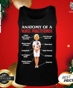 Nurses Anatomy Of A Nurse Practitioner Tank Top - Design By Teeshirtbear.com