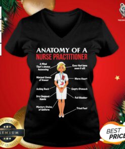 Nurses Anatomy Of A Nurse Practitioner V-neck - Design By Teeshirtbear.com