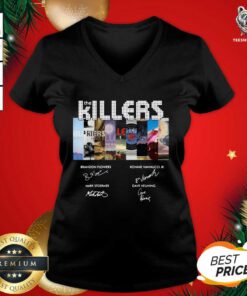 The Killers Band Members Signatures V-neck - Design By Teeshirtbear.com