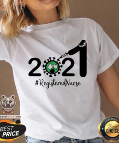 2021 Coronavirus Registered Nurse V-neck - Design By Teeshirtbear.com