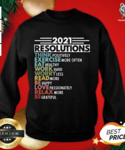 2021 New Years Resolutions Happy Goodbye 2020 Sweatshirt - Design By Teeshirtbear.com