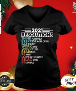 2021 New Years Resolutions Happy Goodbye 2020 V-neck - Design By Teeshirtbear.com