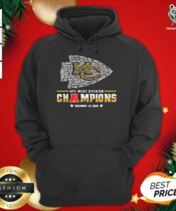 Kansas City Chiefs Afc West Division Champions December 13 2020 Hoodie - Design By Teeshirtbear.com