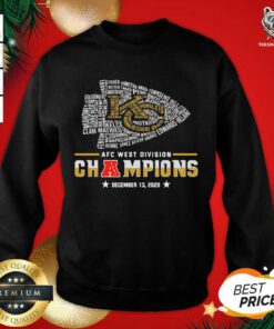 Kansas City Chiefs Afc West Division Champions December 13 2020 Sweatshirt - Design By Teeshirtbear.com