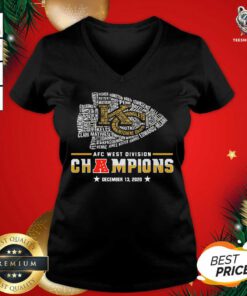 Kansas City Chiefs Afc West Division Champions December 13 2020 V-neck - Design By Teeshirtbear.com