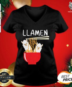 Llama Eat Llama V-neck - Design By Teeshirtbear.com