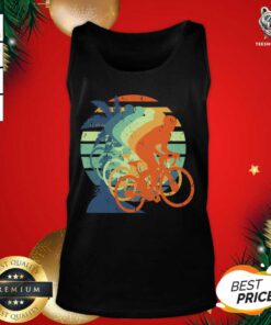 Premium Mountain Biker Cyclist Vintage Retro Tank Top - Design By Teeshirtbear.com