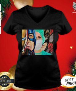 Nurse And Avenger V-neck - Design By Teeshirtbear.com