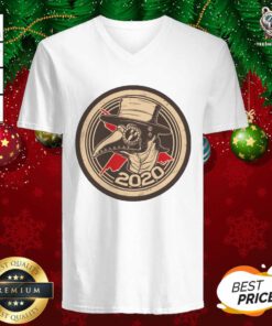 Plague Doctor Christmas 2020 V-neck - Design By Teeshirtbear.com