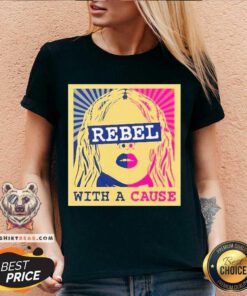 Rebel With A Cause V-neck - Design By Teeshirtbear.com