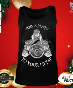 Toss A Plate To Your Lifter Tank Top - Design By Teeshirtbear.com