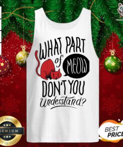 Cat What Part Of Meow Don’t You Understand Tank Top - Design By Teeshirtbear.com