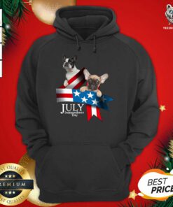 French Bulldog 4 Of July Independence Day American Flag Hoodie - Design By Teeshirtbear.com