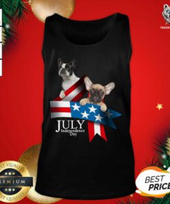 French Bulldog 4 Of July Independence Day American Flag Tank Top - Design By Teeshirtbear.com