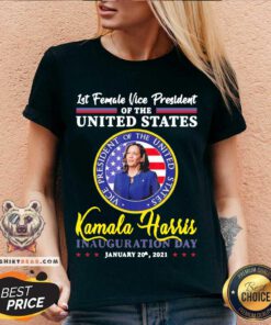 President Joe Biden 2021 And Vp Harris Inauguration Day V-neck - Design By Teeshirtbear.com