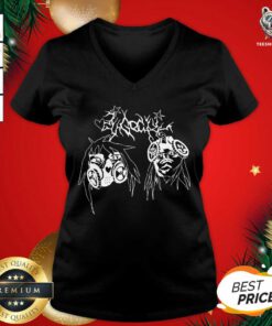 100 Gecs Merch Portrait V-neck - Design By Teeshirtbear.com