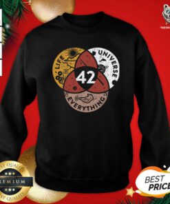 42 The Answer To Life Universe And Everything Sweatshirt - Design By Teeshirtbear.com