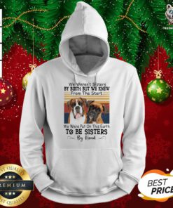 Boxer Dog We Weren’t Sisters By Birth But We Knew From The Start We Were Put On This Earth To Be Sisters By Heart Vintage Hoodie - Design By Teeshirtbear.com
