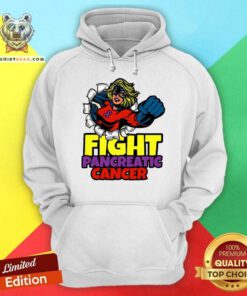 Fight Pancreatic Cancer Purple Ribbon Women Girls Hoodie - Design By Teeshirtbear.com