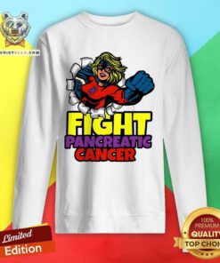Fight Pancreatic Cancer Purple Ribbon Women Girls Sweatshirt - Design By Teeshirtbear.com