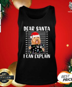 Goldendoodle Hug Dear Santa I Can Explain Merry Christmas Tank Top - Design By Teeshirtbear.com