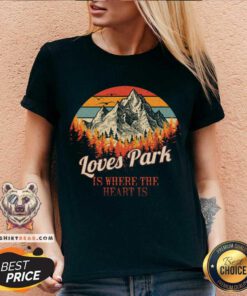 Loves Park Is Where The Heart Is I Love Loves Park USA Retro Vintage V-neck - Design By Teeshirtbear.com
