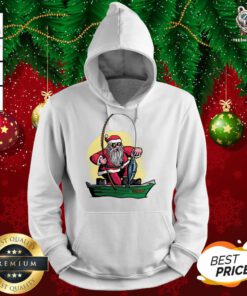 Santa Claus Fishing Deserved Holidays Hoodie - Design By Teeshirtbear.com