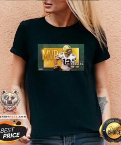 Angry Aaron Rodgers MVP Pro Football 1 Writers Of America 2021 V-neck - Design by Teeshirtbear.com