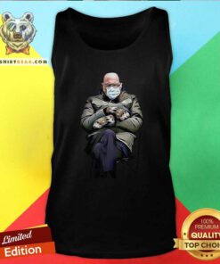Annoyed Bernie Sanders 4 Mittens Tank Top - Design by Teeshirtbear.com