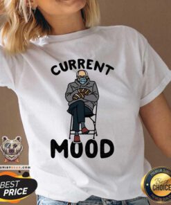 Appalled Current Mood 4 Sassy Bernie Sanders V-neck - Design by Teeshirtbear.com