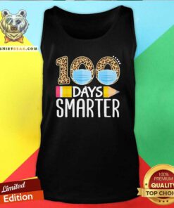 Apprehensive Face Mask 100 Days Smarter 2021 Tank Top - Design by Teeshirtbear.com