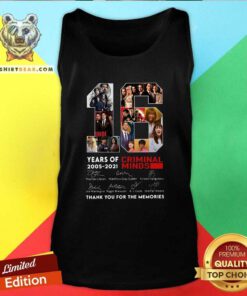 Arrogant 16 Years Of 2005 2021 Criminal Minds Signatures Tank Top - Design by Teeshirtbear.com