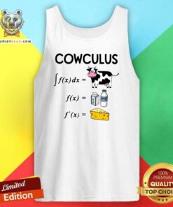 Cowculus Calculus Math Milk Cheese Tank Top