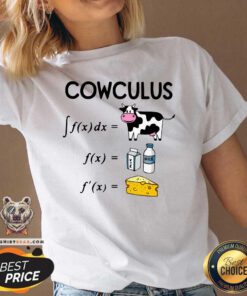 Cowculus Calculus Math Milk Cheese V-neck