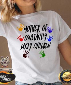 Mother Of Constantly Dirty Children Mom Facts V-neck - Design By Teeshirtbear.com