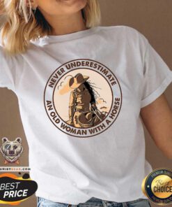 Never Underestimate An Old Woman With A Horse V-neck