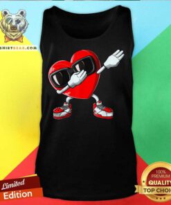 Valentines Day Dabbing Heart Tank Top - Design By Teeshirtbear.com